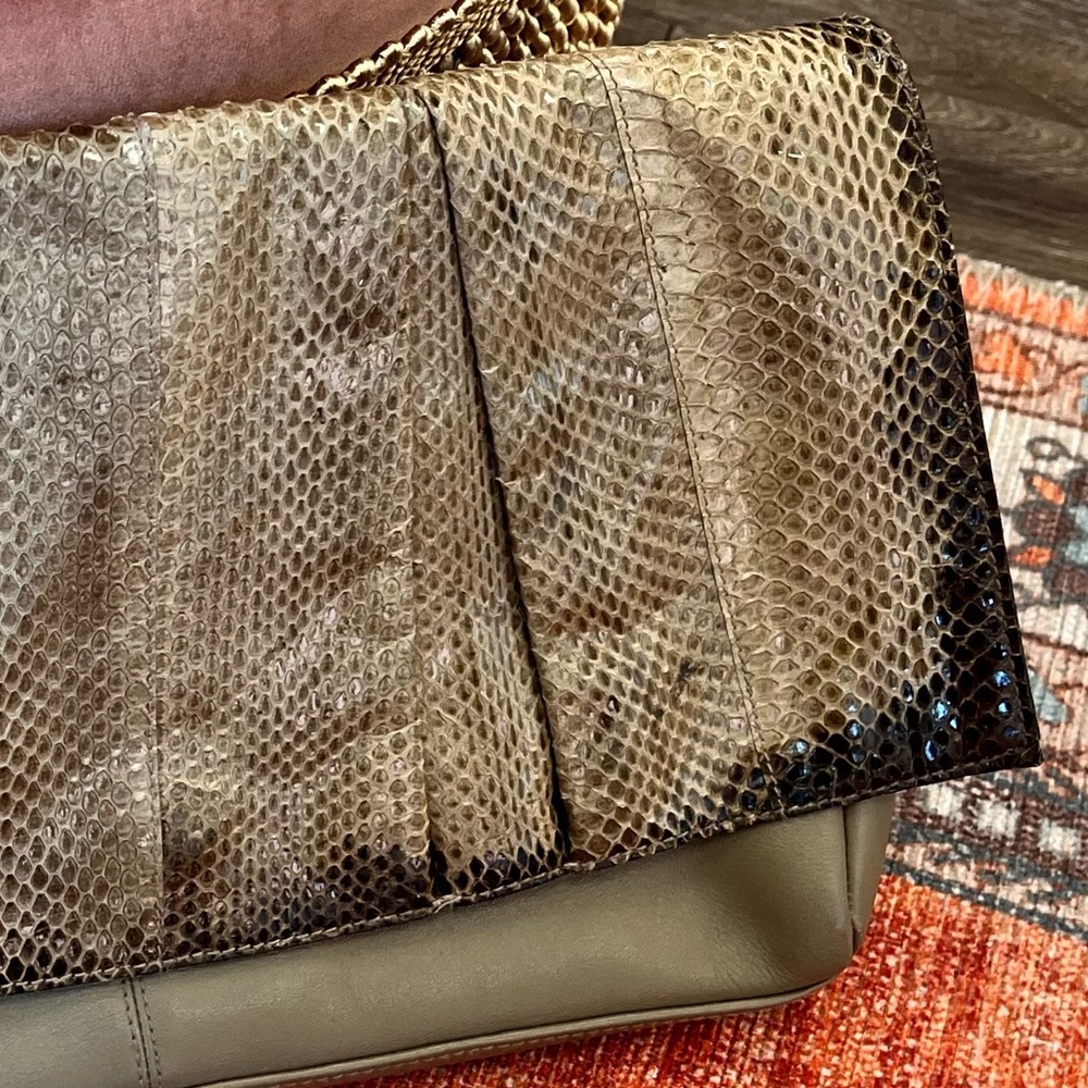 Snakeskin Clutch ⚡️🐍 Vintage Leather
